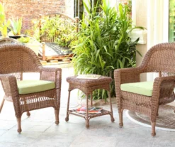 Honey 3-Piece Cushioned Patio All-Weather Wicker Chat Set -Garden Oasis 810478179