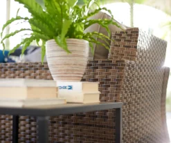 Broyhill Eagle Brooke All-Weather Wicker Swivel Cushioned Patio Glider -Garden Oasis 810496528 9