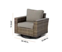 Broyhill Eagle Brooke All-Weather Wicker Swivel Cushioned Patio Glider -Garden Oasis 810496528 99 2