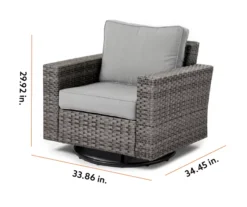 Broyhill Eagle Brooke All-Weather Wicker Swivel Cushioned Patio Glider -Garden Oasis 810498107 99 2