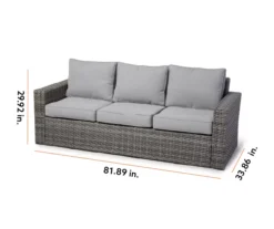 Broyhill Eagle Brooke All-Weather Wicker Cushioned Patio Sofa -Garden Oasis 810498108 99 2