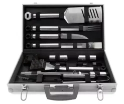 Stainless Steel 22-Piece Grilling Tool Set & Aluminum Case -Garden Oasis 810502112 1