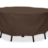 96" Mocha Heavy Duty Round Patio Set Cover -Garden Oasis 810503033