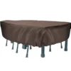 124" Mocha Heavy Duty Rectangle Patio Set Cover -Garden Oasis 810503035