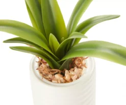 Mini Faux Greenery In White Ceramic Pot -Garden Oasis 810509521 1