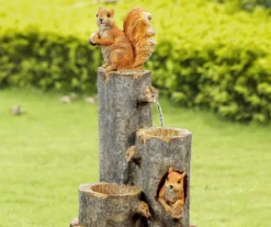 Playing Squirrels Water Fountain