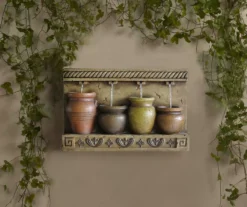 Colorful Pots Wall Water Fountain