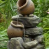 Small Pots & Rock Water Fountain -Garden Oasis 810525029