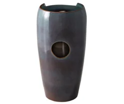 Turquoise Glaze Pot LED Water Fountain -Garden Oasis 810525092 5