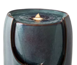 Turquoise Glaze Pot LED Water Fountain -Garden Oasis 810525092 6