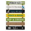 "Porch Rules" Panel Wall Decor -Garden Oasis 810525491 1