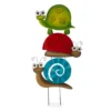 Turtle, Ladybug & Snail Stackable Yard Stake Set -Garden Oasis 810525501 1
