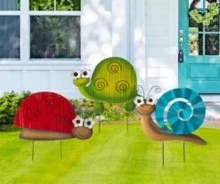Turtle, Ladybug & Snail Stackable Yard Stake Set -Garden Oasis 810525501 14