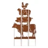 Farmhouse Animals 3-Piece Yard Stake & Wall Decor Set -Garden Oasis 810525505 1