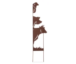Farmhouse Animals 3-Piece Yard Stake & Wall Decor Set -Garden Oasis 810525505 3