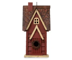 Red Cottage Birdhouse -Garden Oasis 810525517 2