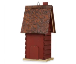 Red Cottage Birdhouse -Garden Oasis 810525517 3