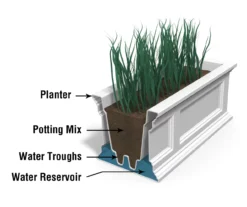 3' Fairfield Graphite Gray Window Box -Garden Oasis 810526439 4