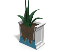 20" Fairfield Graphite Gray Square Planter -Garden Oasis 810526442 4