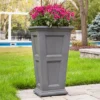 16" Fairfield Graphite Gray Tall Planter