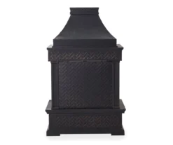35.4" Heirloom Black Slate Wood Burning Patio Fireplace -Garden Oasis 810527530 5
