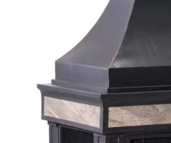 35.4" Heirloom Black Slate Wood Burning Patio Fireplace -Garden Oasis 810527530 8