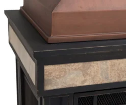 35.4" Heirloom Copper Slate Wood Burning Patio Fireplace -Garden Oasis 810527841 9
