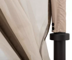 Tan & Brown 2-Tier Soft Top Gazebo With Netting -Garden Oasis 810527847 6