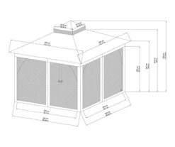 Tan & Brown 2-Tier Soft Top Gazebo With Netting -Garden Oasis 810527847 99