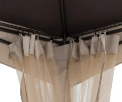 Brown & Tan 2-Tier Gazebo, (10.5' X 13') -Garden Oasis 810527851 8