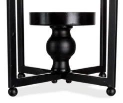 Black Metal 2-Piece Candle Lantern Set -Garden Oasis 810528187 5