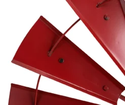 28.5" Red Metal Windmill Wall Decor -Garden Oasis 810528189 3