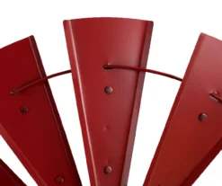 28.5" Red Metal Windmill Wall Decor -Garden Oasis 810528189 6