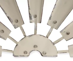 Beige Half Windmill Wheel Wall Decor -Garden Oasis 810528190 4