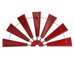 Red Half Windmill Wheel Wall Decor