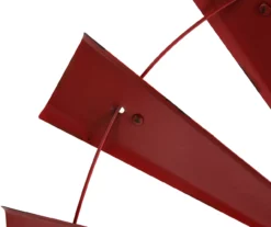 Red Half Windmill Wheel Wall Decor -Garden Oasis 810528351 4