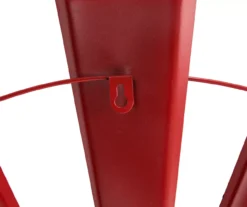 Red Half Windmill Wheel Wall Decor -Garden Oasis 810528351 8