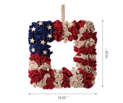 Americana Square Fabric Wreath -Garden Oasis 810529868 5