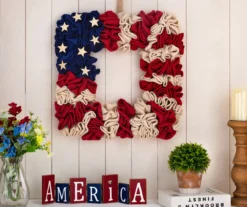 Americana Square Fabric Wreath -Garden Oasis 810529868 6