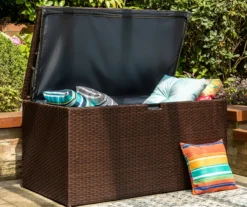 Brown 140-Gallon All-Weather Wicker Storage Deck Box -Garden Oasis 810530854 A0 3