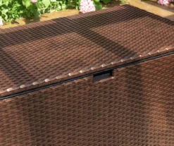 Brown 140-Gallon All-Weather Wicker Storage Deck Box -Garden Oasis 810530854 A0 5