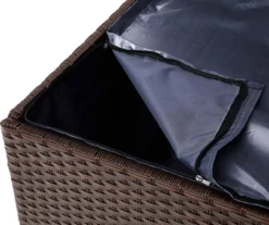Brown 140-Gallon All-Weather Wicker Storage Deck Box -Garden Oasis 810530854 A0 7