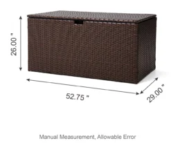 Brown 140-Gallon All-Weather Wicker Storage Deck Box -Garden Oasis 810530854 A0 8