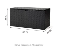 Black 140-Gallon All-Weather Wicker Storage Deck Box -Garden Oasis 810530855 A0 8