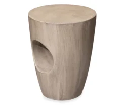 18" Round Concrete Look Garden Table -Garden Oasis 810531030 3