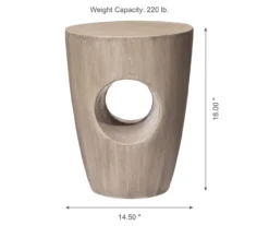 18" Round Concrete Look Garden Table -Garden Oasis 810531030 8