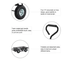 4 Cu. Ft. Black 4-Wheel Steel Mesh Utility Garden Cart -Garden Oasis 810537282 10