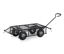 4 Cu. Ft. Black 4-Wheel Steel Mesh Utility Garden Cart -Garden Oasis 810537282 2