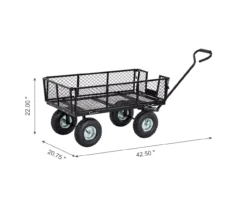 4 Cu. Ft. Black 4-Wheel Steel Mesh Utility Garden Cart -Garden Oasis 810537282 9