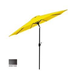 9' Sunflower Yellow Tilt Market Patio Umbrella -Garden Oasis 810540695 1